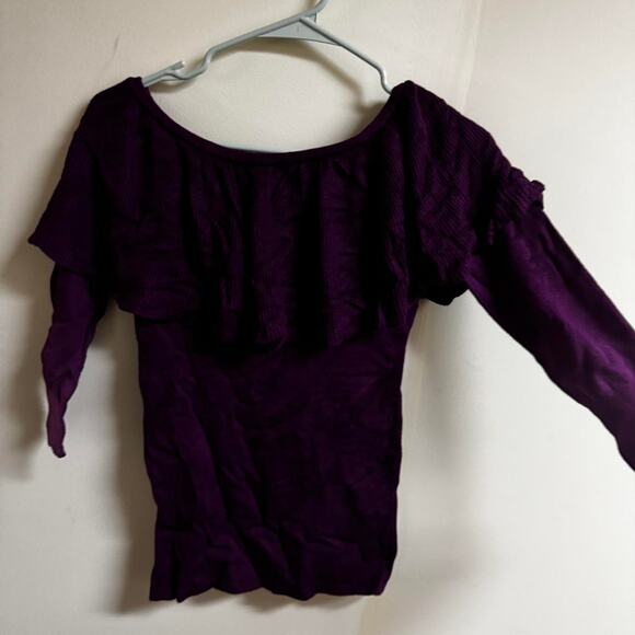 Arden B 3/4 sleeve y2k off the shoulder top size small - Picture 5 of 5